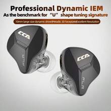 C C A CCA FL A - Wired Noise Cancelling Earbuds, In-Ear HiFi Headphones, Dynamic Driver IEM, Powerful Bass Earphones With 3.5mm Plug, Suitable For Musicians, Audiophiles, Singers, DJs, Comes With EVA Storage Case