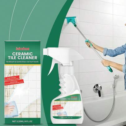 120ml And 500ml Bottle Of High-End Tile Cleaner, Quartz Stone Cleaner, Bathroom Sanitary Ware Cleaning Disinfection, High-End Marble Cleaner, Bathroom Tile Floor Cleaning Disinfection Polishing Brightening Spray, Bathroom Cleaner Glass Water Stain Removal Tile Wall Toilet Decontamination Degreaser, Suitable For Home, Hotel, Apartment Bathroom And Kitchen Use.