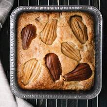 [Paquete de 15] Sartenes cuadrados de aluminio de 8 pulgadas sartenes para hornear para recalentar asar asar y asar recipiente desechable de alimentos bandejas de catering congelador y horno - Plateado - Ver 7