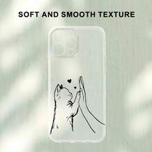 1 件可爱猫咪拳头撞心创意图案透明防震 TPU 手机壳适用于 17 16 15 14 13 12 11 Pro Max、A55/54/53/52/51、S25/24/23/22/21 系列 - 彩色 - 查看 2