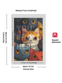 5D Custom Diamond Painting Kits, DIY Personalized Diamond Art Photo With Your Own Pictures, Customised Diamond Painting Kits Full Drill For Adults, Dog, Friends, Loves, Perfect For Room Decor.Custom Personalized 5D DIY Diamond Art Painting Kit, Custom Home Decor Diamond Art Painting, Unique Thanksgiving Valentine'S Day Gift - Multicolor - View 33