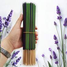 Set mixto de varitas de incienso de lavanda y hierba limón, que ofrece una fragancia única, ideal para mujeres, adecuado para estudio de yoga, sala de té, SPA, regalos navideños y de Halloween