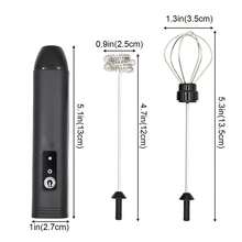 三速电动手持式奶泡器，可制作浓郁绵密的奶泡，500mAh USB充电式咖啡卡布奇诺奶精搅拌器，可混合打蛋器，适用于咖啡、卡布奇诺、拿铁、蛋白粉饮品等。 - 彩色 - 查看 3
