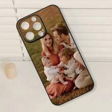 1 pièce Étui de téléphone en silicone souple personnalisable avec image, texte, nom, compatible avec 17, 16, 15, 14, 13, 12, 11 Pro Max, 14, 15, 16 Plus, 16e, Galaxy S25, S24, S23, S22 Ultra Edge, OPPO et autres séries de téléphones, design de luxe, étui de téléphone imprimé, coque arrière noire et blanche, accessoires de téléphone, cadeau de vacances, convient aux couples, amis et famille