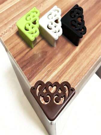 4 Pieces Of Silicone Corner Protectors With Elegant Hollow Design Stylish Desktop Edge Protectors For Safety And Decoration