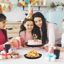 Juego de vajilla de 44 piezas, juego de vajilla de paja de trigo, vajilla reutilizable de fibra irrompible para 4 personas, libre de BPA, apto para lavavajillas y microondas (gris claro) - Negro - Ver 12