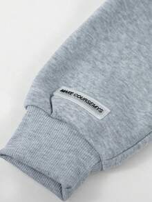 1pc Teen Girls Casual Minimalist Versatile Fleece Hooded Sweatshirt, Thicken For Workout, Spring/Autumn/Winter