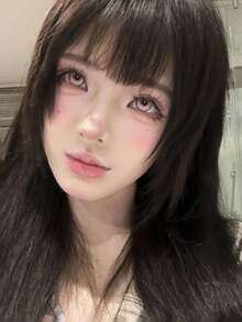 JeweLens 1副 Crazy KOI 粉色角色扮演隐形眼镜 万圣节恐怖眼镜片 - 粉色 - 查看 5