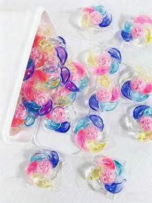 100/50/30/Pcs 6-In-1 Laundry Detergent Capsules, Concentrated Laundry Liquid, Lavender/Camellia Fragrance, Aromatic Laundry Detergent, Strong Stain Removal And Color Protection
