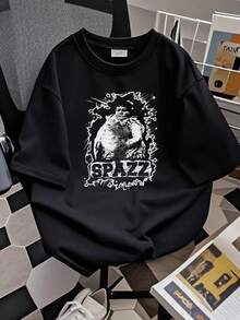 180g pure Cotton Spazz custom shirt powerviolence grindcore punk t-shirt Summer female Soft Women Top Graphic Tees Unisex Top For Everyday Wear graphic Breathable women designer clothes Comfortable Versatile Slightly Stylish Stretched Print Round Neck Short Sleeve - Negro - Ver 2