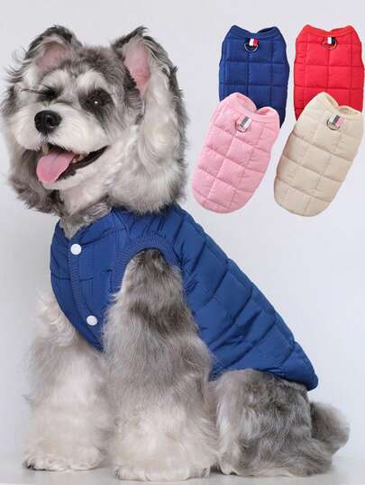 简单的宠物衣服，适合小型犬和猫（如贵宾犬和马耳他犬）的秋冬季外套