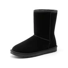 Men's Cozy Suede Boots Winter Warm Faux Fur Lined Cold Weather Outdoor Comfort Ankle Boots - màu đen - Xem 7