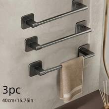 无需钻孔毛巾杆壁挂式收纳架、浴室毛巾单杆收纳架、卫生纸架