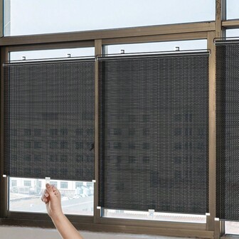 2 pièces Ensemble de stores rétractables faciles à installer pour portes et fenêtres de voiture - résistant à la chaleur, protection UV, style de décoration d'intérieur classique