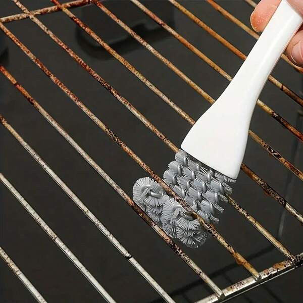 4 Stücke Mehrzweck-Scheuerbürsten, langanhaltend wiederverwendbares Kunststoffmaterial, mittlere Härte, ohne Strom, geeignet für Wohnzimmer, Schlafzimmer, Outdoor, Küche, einfach zu erreichende Ecken Reinigungswerkzeug