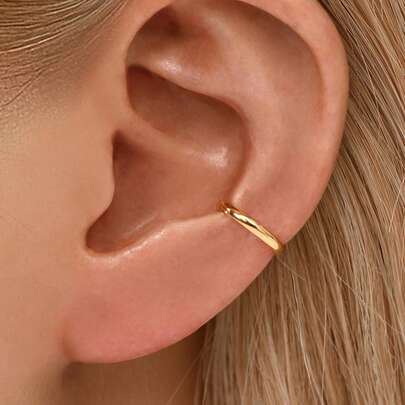 1 chiếc khuyên tai hình ốc xà cừ nhỏ gọn và tối giản, kẹp tai bằng bạc Sterling 925 không gây dị ứng, dành cho nữ, đeo hàng ngày