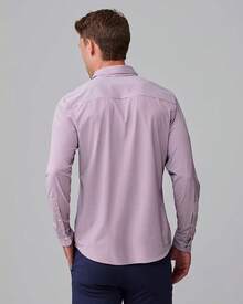 Men's Commuter Shirt, Performance Dress Shirts For Men, Machine Washable, Wrinkle Resistant, Slim Fit Button Down Shirthalloween - Red Multi Stripe - View 3