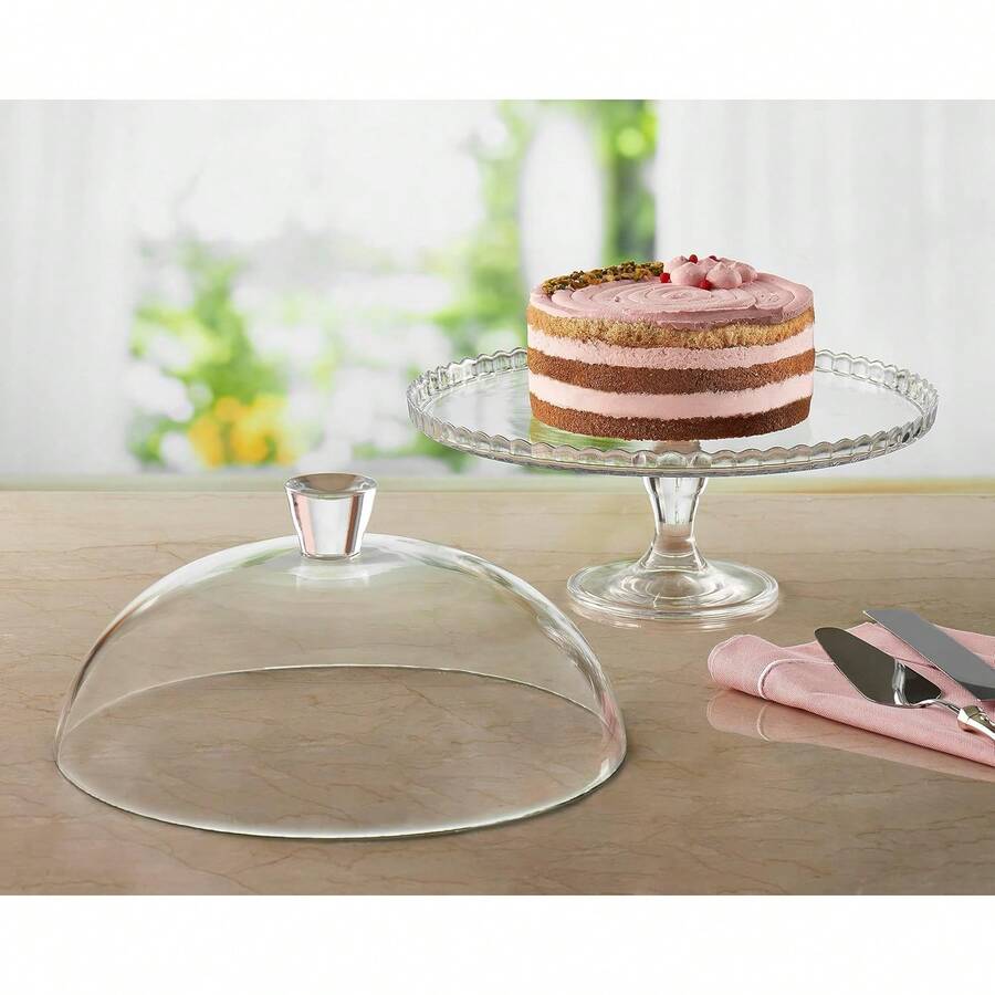 U HOME - Tartera cristal con pie y tapa 32cm - Pasabahce - Ver 1