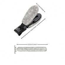 1 Set Rhinestone Nail Clipper For Manicure & Pedicure, Durable & Sharp Nail Clipper And Nail File - Multicolor - View 2