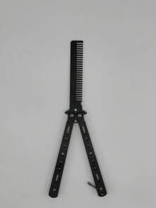 1pc Butterfly Practice Comb Foldable Men's Steel Comb Training Tool Swinging Knife Comb Uncut Stainless Steel Suitable For Outdoor Beginners, Back To School, Travel Holiday Essentials, Hair Accessories For Women, Hair Brush, Detangling Brush, Hairbrush, Hair Combs, Barber, Hair Tools, Hair Products, Slick Back Brush, Hair Care, Hair Comb, Hair Brush, Mini Hair Brush, Curly Hair Products, Hairdressing Equipment, Christmas, Hairdressing, Wooden Comb, Travel Essentials, Hairstyle, Hairdressing,Hair Brush,Slick Back Brush,Styling Brush,Curly Hair Brush,Edge Brush,Hair Comb,Brush Hair,Hair Brush Set,Comb Hair,Comb For Curls,Detangling Brush,Hair Brush For Women,Hair,Travel,Hair Products,Hair Tools,Hair Stuff,Barber,Barber Accessories,Barbershop,Hairdressing Equipment - Multicolor - View 15