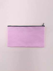 10/20PCS Blank Canvas Zipper Pouch Bulk, Makeup Bag Pencil Case For Cosmetic & DIY Crafts,Independence Day, Stationery,Back To School - White - View 13