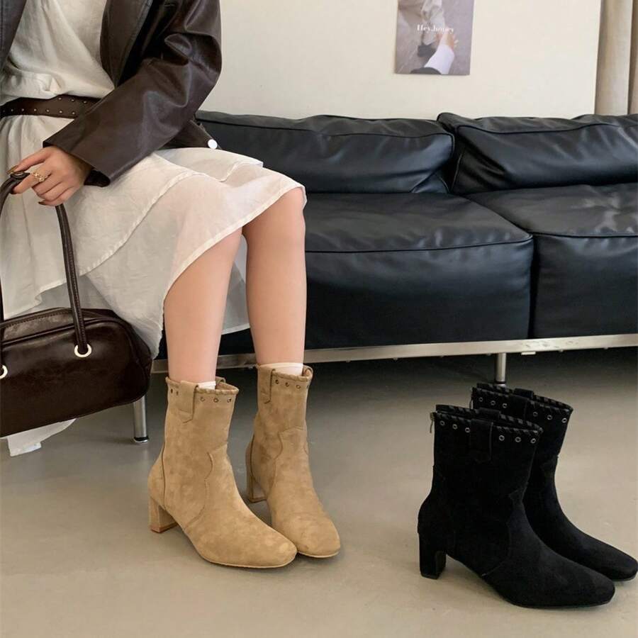 Women Ankle Boots & Booties - Màu Khaki - Xem 1