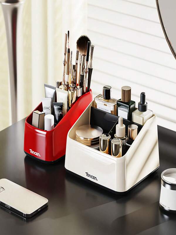 1 Stück Aufbewahrungsbox für den Schreibtisch, große Kapazität Organizer Box für Wohnzimmer, Büromaterial, Fernbedienung, Hausgebrauch