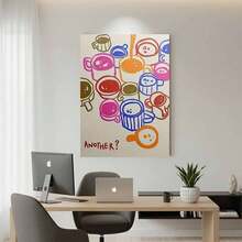 Framed 1pc Wrapping Wooden Frame Home Decor Abstract-Geometric-Face_07 Home Decoration , Mural, Suitable For Living Rooms, Bedrooms, Offices, Kitchens, Restaurants, Holiday Gift Creativity, Mother'S Day - 框架 - 查看 4