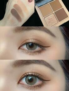Rom&nd Better Than Eyes Eyeshadow Palette 03 Dry Ragras, Basic Eyeshadow Palette, 4 Colors Daily Natural Tones, Velvet Texture, Easy To Blend, Highly Pigmented, Matte And Shimmer Dual Finish, Long-Lasting, Korean Makeup, Korea Cosmetics, Gift - 03 幹拉格拉斯 - 查看 3
