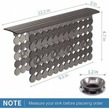 - Silln de plstico para fregadero, divisor de fregadero con ventosas fuertes, tapete protector de fregadero dividido en cocina para platos de cristalera, fcil de limpiar y sin olor, 9.5x - 1 paquete + Gris translúcido - Ver 3