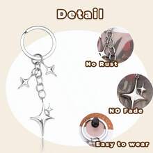 Y2k Star Moon Keychain For Car Key Keychain For Girls Women Bag Charms For Handbags Backpack Punk Goth Keychains