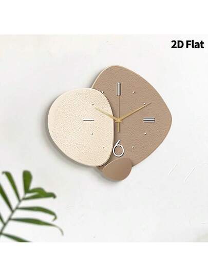 2D Flat 1pc Creative Moderne High End Home ation Wand Clock, Ultra Quiet Quartz Movement, No Ticking Sound, Painting Klok Living Room, Bedroom Office, able Watch, Unique Personalized, Clear Reading Time, In Bedroom, Studio, Room view 10