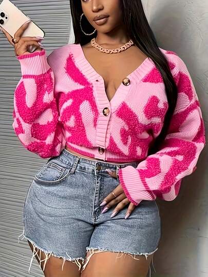 Cardigan de malha com estampa de leopardo, estilo europeu e americano, com decote em V e botões, para mulheres, outono/inverno, novo, 2025