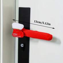 1 pieza/4 piezas Decoración navideña para perilla de puerta, Guantes de Papá Noel para perilla de puerta, Decoración de árbol de Navidad, Decoración de habitación para Halloween y Navidad