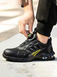 Light Steel Toe Safety Shoes Men's Work Sneaker Easy Wear Work Safety Boots Breathable Sport Work Shoes Men Boots Work Safety Shoes Men's Safety Boots Anti Smash Work Shoes With Steel Toe Shoes Men Work Boots Anti-Stab Safety Sneakers Male,Shoes For Shoes,Safety Shoes,Work Boots,Steel Toe Cap Trainers,Steel Toe Cap Boots,Work Shoes Comfortable Work Shoes Men Steel Toe Boots Hiking Shoes Outdoor,Men Shoes - Black - View 2