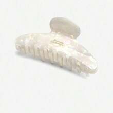 1pc Fashion Solid Color Hair Claw Claw, European And American Style Hair Accessory Claw Clips Hair Clips Hair Jaw Clip Hair Clamps Hair Clutch Hair Catcher Clip, School Stuff, College Fall Winter Hair Accessories Women Vacation Outfits Woman - 白色 - 查看 5