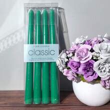 4pcs/Box Cone Shaped Wax Candles, Available In Red, Pink, Purple And White Colors, Suitable For Easter, Graduation And Other Festive Occasions, Romantic Candles For Home Decor, Gifts For Friends And Women, Ideal For Weddings, Events, Cozy Restaurants And Home Decoration. - Multicolor - View 12