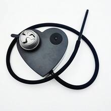 Conjunto de narguilé com 1 mangueira, vaso de acrílico para narguilé, tigela e capa de silicone, estilo coração, presentes de dia dos namorados para casais