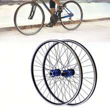 YUNRUX 27.5-Inch Mountain Bike Wheelset Front Rear Blue Aluminum Alloy Rim Disc Brake - A - 查看 9