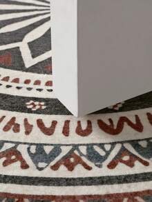 1 pièce Tapis de porte moderne lavable de style européen vintage, motif bohème asymétrique. Convient pour la chambre, l'entrée et le salon. Doux, durable, antidérapant, lavable en machine. Tapis de cuisine, convient pour le vestibule, la chambre et le bureau. Décoration de festival, automne/hiver, décoration de Thanksgiving