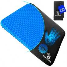 Gel Seat Cushion For Long Sitting Pressure Relief For Back Sciatica Coccyx Tailbone Pain Cushion For Office Chair Wheelchair Car And Truck Patio Chairs Egg Seat Pad - 大號藍色凝膠 - 查看 1