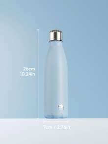 17oz/500ml Frosted Stainless Steel Sports Flask – Cola-Shaped Insulated Water Bottle, Double-Wall Leak-Proof Metal Bottle, Keeps Drinks Cold & Hot, Reusable Water Bottle for School, Gym, Travel & Sports - 藍色 - 查看 4