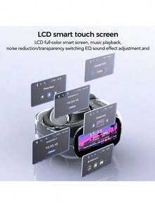 HTC NE11 Bluetooth Headset, High Refresh Rate Colorful Smart Screen, Adaptive Active Noise Cancellation, 140+ Language Translation, Essential For Business Travel, Silver