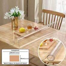 Copertura protettiva per tavolo in PVC trasparente da 0,25 mm di spessore, tovaglia rettangolare trasparente, impermeabile e anti-olio, protezione per il piano del tavolo, tovaglia in vetro morbido, adatta per cucina, vanità, scrivania, tavolo da pranzo. Forniture per la cucina e la sala da pranzo di casa