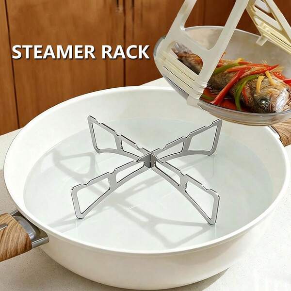 Kitchen Steaming Rack, Small Steaming Rack, Steaming Drawer, Kitchen Small Tools, Home Steaming And Cooking Food, Sturdy And Durable, Convenient To Use, Portable, Also Suitable For Traveling, Picnics, Barbecues, Camping, Etc