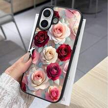 حافظة هاتف رومانسية مزهرة متوافقة مع Apple & ، تغطي الحالة بنمط وردي حيوي بظلال متنوعة من الأحمر الزاهي إلى البيج الناعم، التصميم الحقيقي يجلب حديقة الزهور إلى أطراف أصابعك. لا توفر فقط الحماية الشاملة لهاتفك ، ولكن تضيف أيضًا لمسة شعرية رومانسية إلى حياتك ، خيار مثالي للمستخدمين الذين يحبون العناصر الزهرية ويسعون إلى الجمالية الأنيقة ، مما يجعل جهازك المحبوب يشع بسحر لطيف.