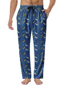Mens Pajama Pants, Soft Lounge Sleep Pants With Pockets Lightweight Long Pajama Bottoms For Menhalloween - Shark - View 10