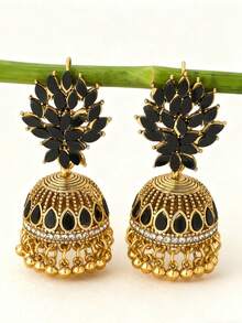 1 Pair Elegant Rhinestone Bohemian Style Earrings, Suitable For Women's Daily And Party Wear
