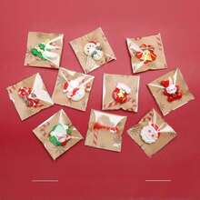50pcs - Christmas Mini Santa Claus Refrigerator Magnets, 24 Random Styles Of Santa Claus Refrigerator Stickers, Independently Packaged Miniature Simulation Of Home Models, Suitable For Christmas Decoration, Home Decoration, And Can Be Used As An Excellent Gift For People And Friends(The Refrigerator Sticker And Magnet Are Separate, You Can DIY Them Directly) - Multicolor - View 10
