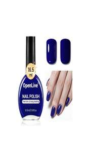 OpenLive 165ml Dark Blue Nail Polish Large Volume Quick Dry Nail Polish, Long Lasting Shine, Fingernail Toenail Nail Art DIY Home Travel Nail Art Gift - Màu xanh nhạt - Xem 1